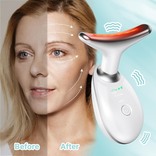 Face and Neck Massager with 7 Light Therapy Modes
