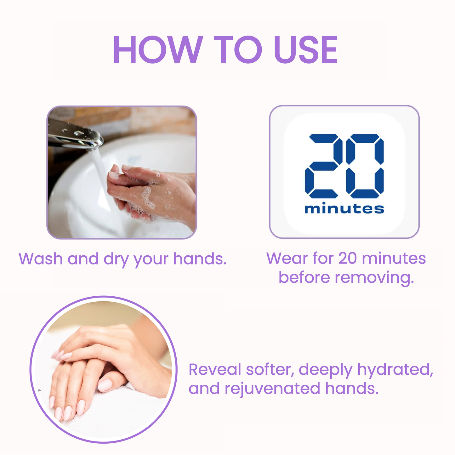 EELHOE - Lavender Hand Mask 3pcs
