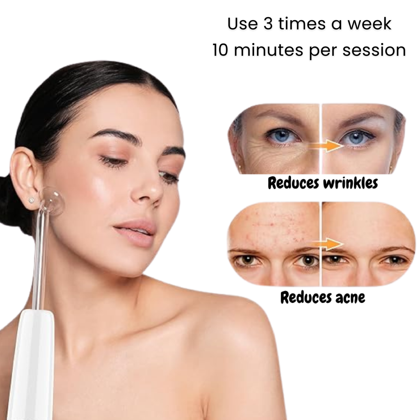 Facial and Scalp High-Frequency Therapy Wand