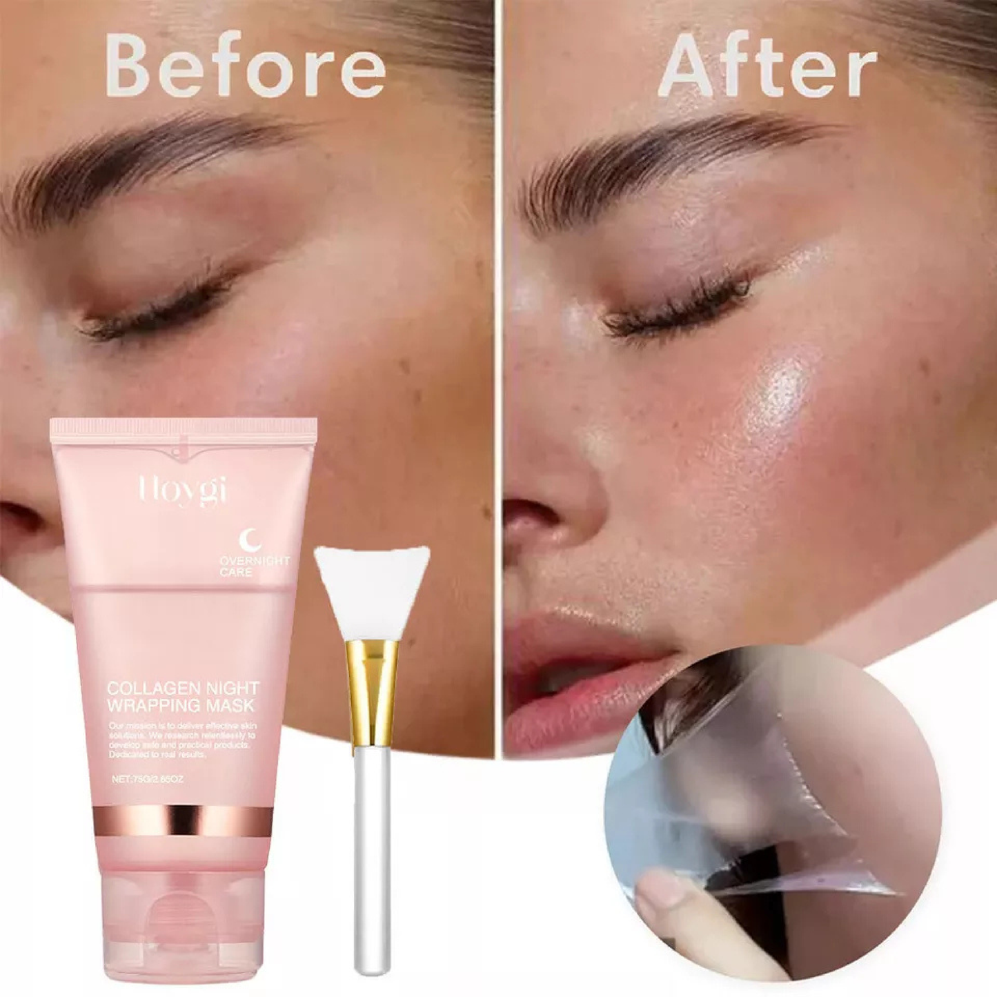 HOYGI - Mascarilla Peel-off Renovadora Nocturna de Colágeno