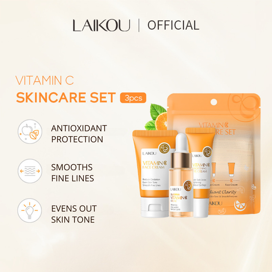 LAIKOU - Brightening Vitamin C Cream Duo & Serum 3pcs Set