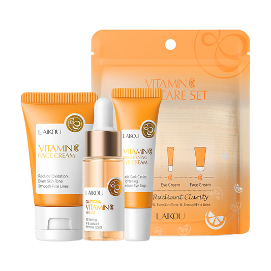 LAIKOU - Brightening Vitamin C Cream Duo & Serum 3pcs Set