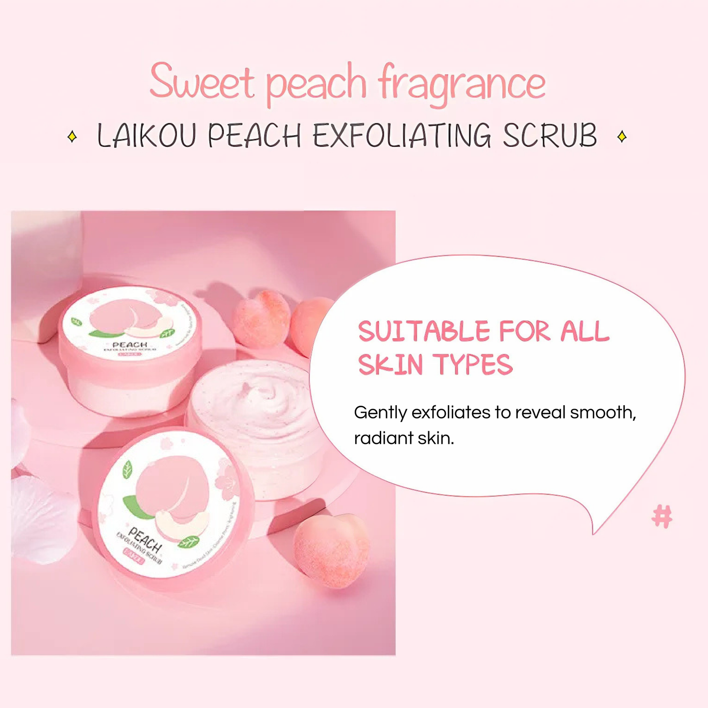 LAIKOU - Peach Facial Exfoliating Scrub