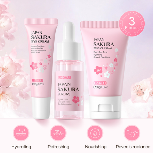 LAIKOU - Japan Sakura Cream Duo & Serum 3pcs Set