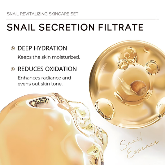 LAIKOU - Revitalizing Snail Mucin Cream Duo & Serum 3pcs Set