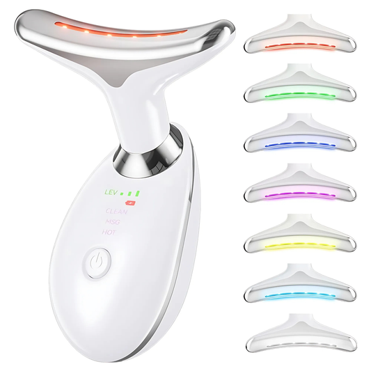 Face and Neck Massager with 7 Light Therapy Modes