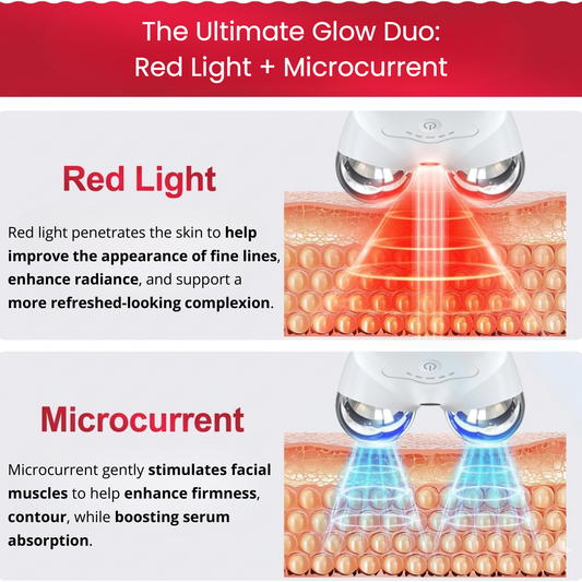 Red Light Therapy Microcurrent Facial Massager