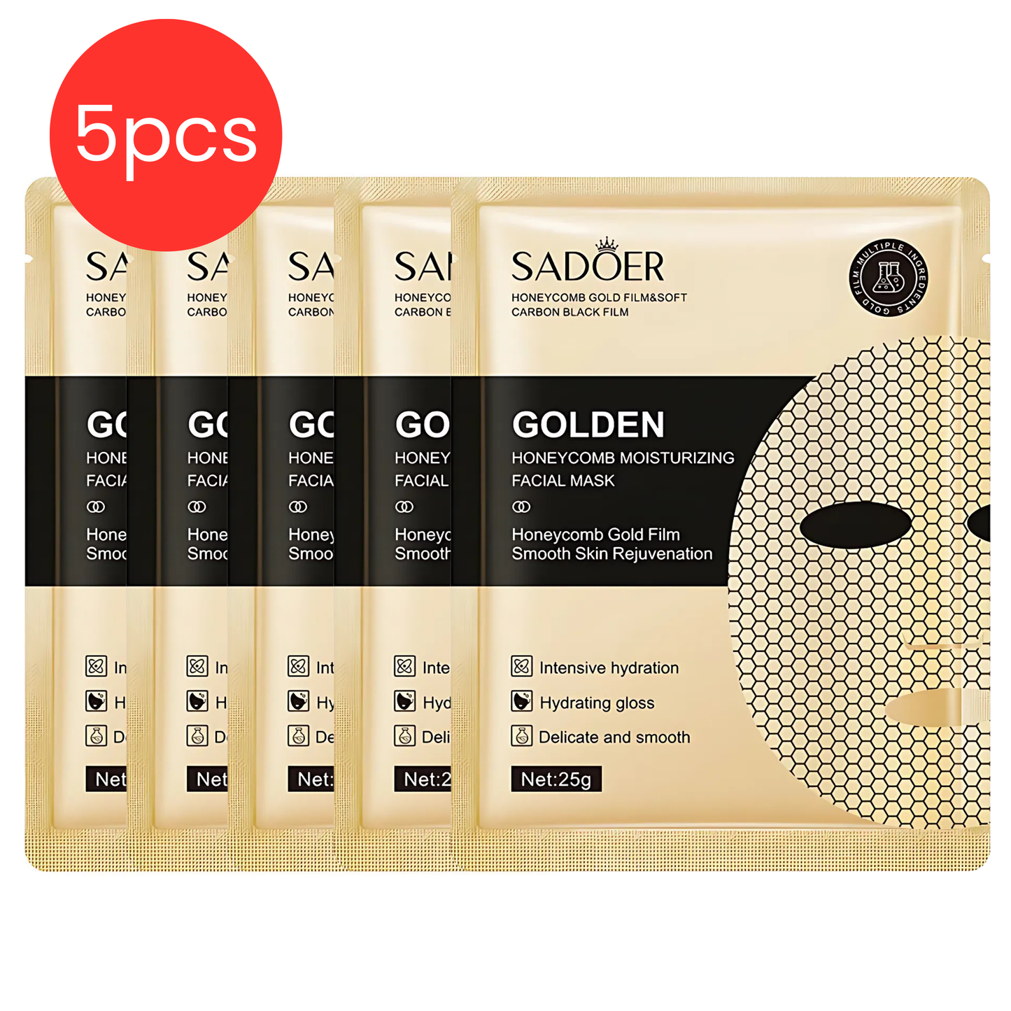 SADOER - Honeycomb Intense Absorption Mask 5/10pcs