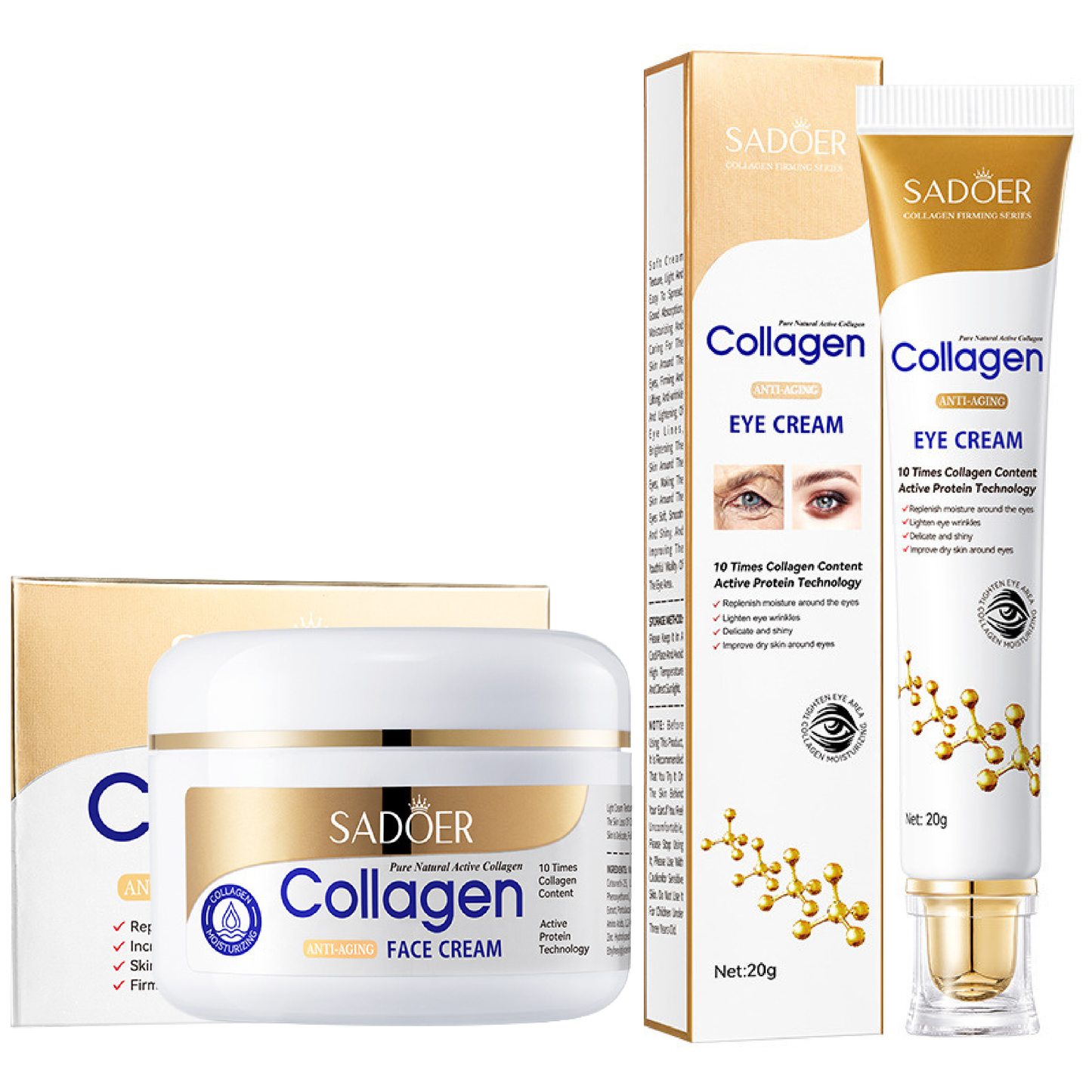 SADOER - Collagen Eye Cream & Face Cream Bundle