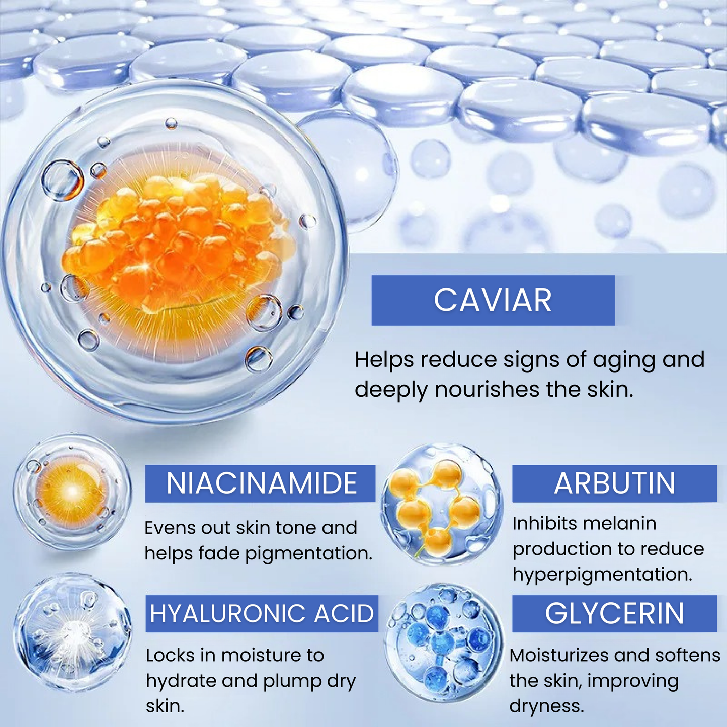 SADOER - Caviar & Hyaluronic Acid Mask 5/10pcs