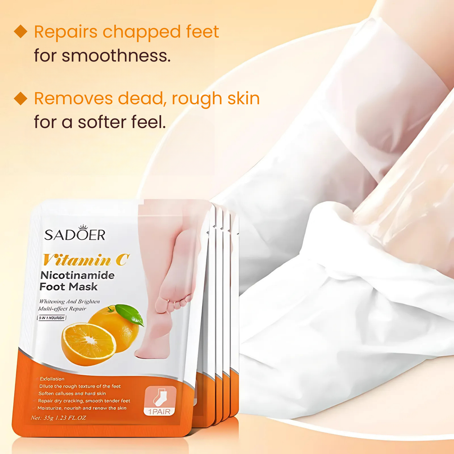 SADOER - Fruit Foot Mask 6pcs Set