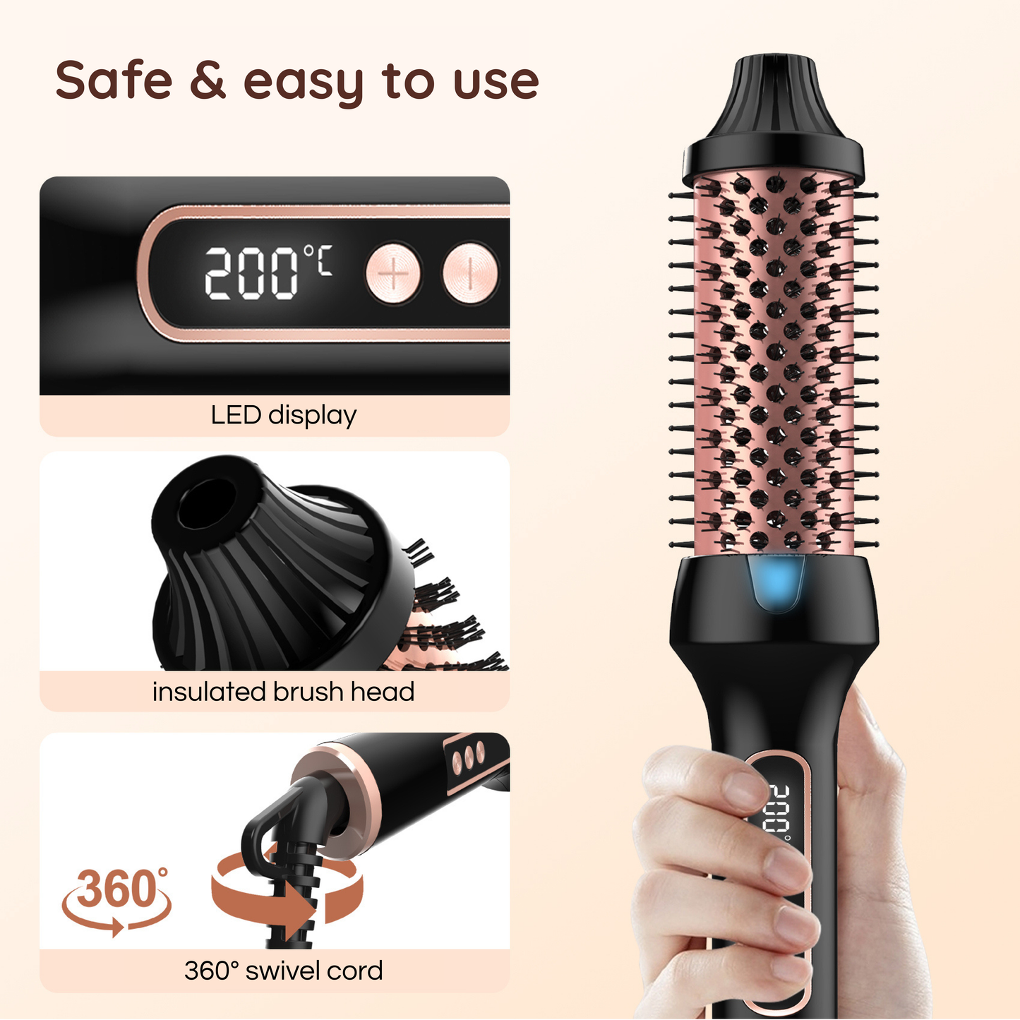 Thermal Round Brush for Blowout