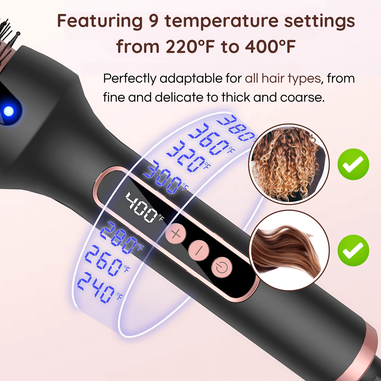 Thermal Round Brush for Blowout