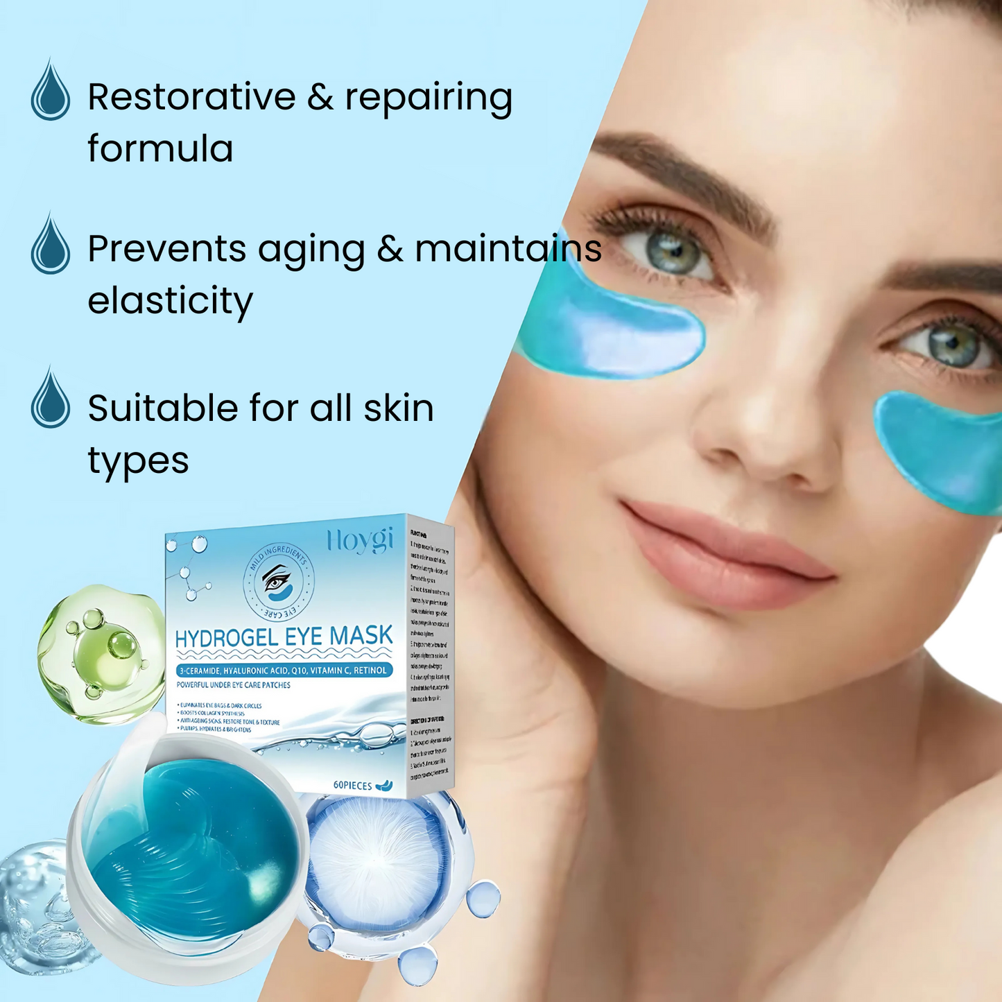 HOYGI - 60pcs Hydrogel Eye Patches