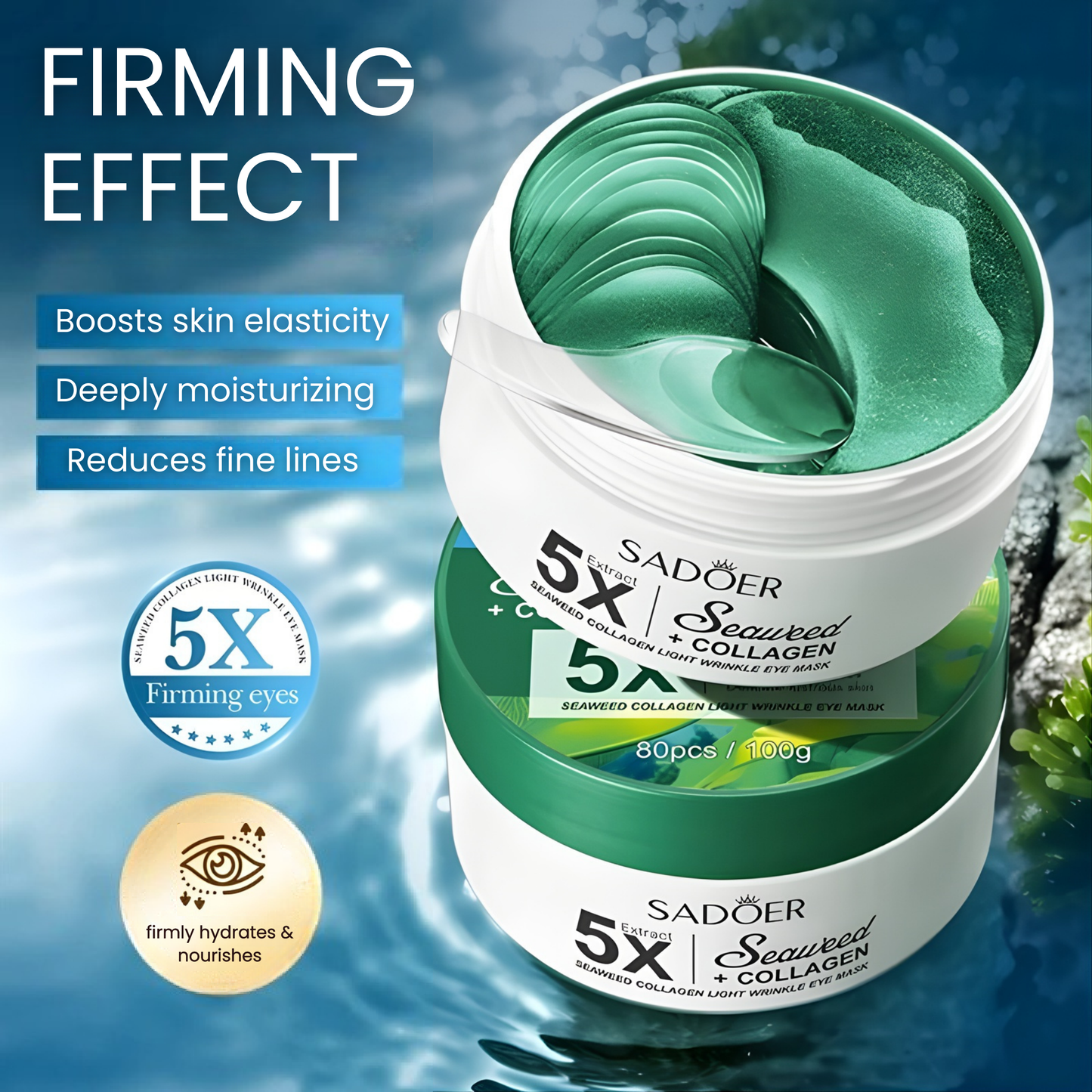 SADOER - 80pcs Seaweed & Collagen Eye Patches